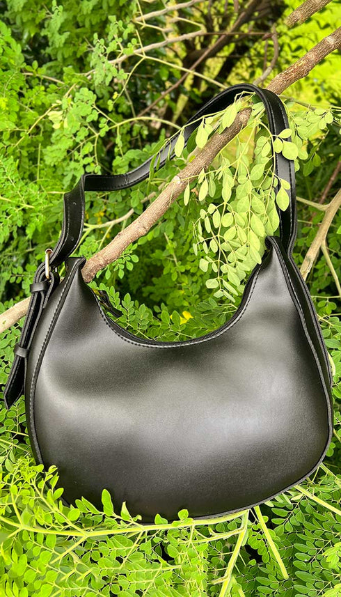 Crescent Black Bag